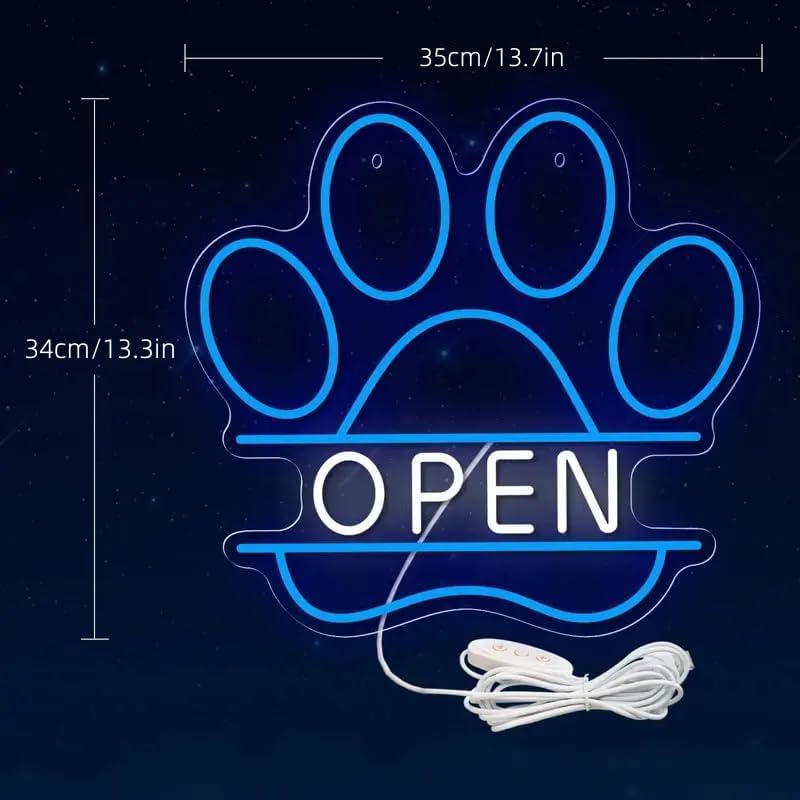LED Neon Sign USB Dimmable Paw - đánh giá và giá Commercial Printing Shop